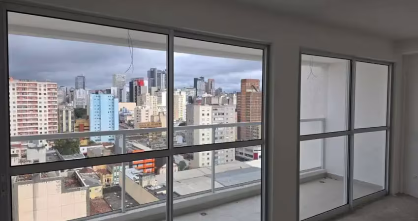 Studio 34,29 privativos, entregue, andar alto, vista definitiva em otima localização