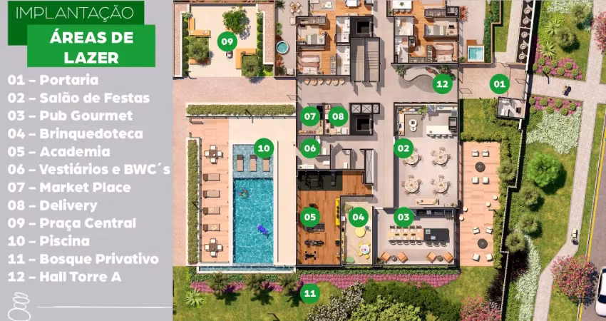 APTO 3 DORMS, SUÍTE, 77 M2 PRIVATIVOS - ÉQUI SEMINÁRIO