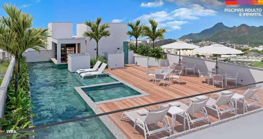Apartamento garden para venda em rio de janeiro, taquara, 2 dormitórios, 1 suíte, 2 banheiros, 1 vaga