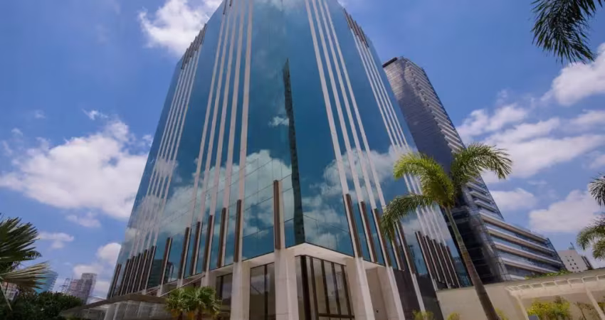 Cidade monções sala coml 85m² 02b 02vagas ar condicionado iluminação em plena avenida prédio alto padrão