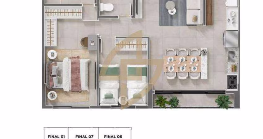 Apartamento Orby Flamboyant 66m²