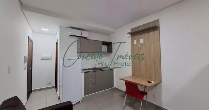 Studio para locação, mobiliado, 1 vaga coberta, vila redentora