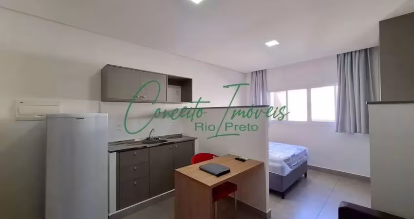 Studio para locação, mobiliado, 1 vaga coberta, vila redentora