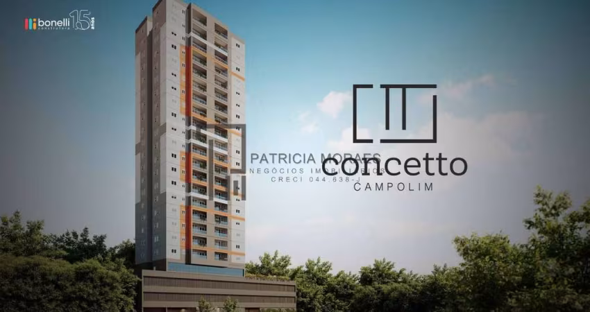 Moderno e feito para você: Apartamentos de 144,29, 2 dormit. Campolim