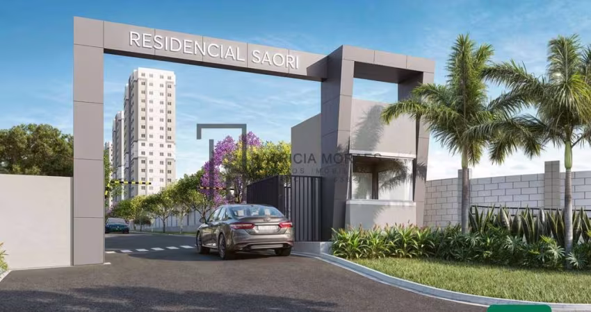 Residencial Saori: Apartamentos 41m² ou 43², 2 dormit. 1 vaga, Zona Norte