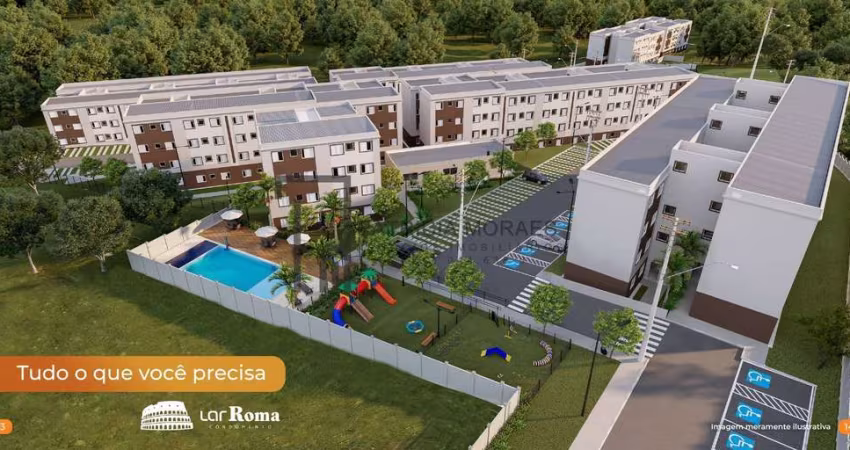 Lar Roma: Seu Apê de 44,22m² até 50,54m² , 2 dormit. no Piazza Di Roma