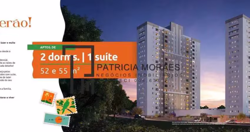 Parque verano: apartamentos de 52m² à 55m², 2 dormit. na zona leste