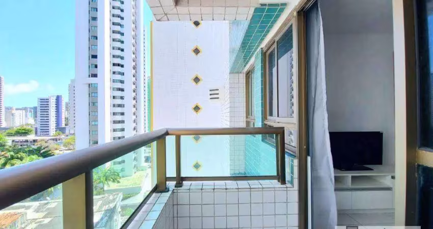 Flat com 1 dormitório para alugar, 65 m² por r$ 3.600,00/mês - boa viagem - recife/pe