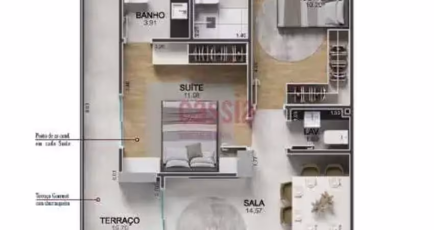 Apartamento com 2 quartos, caiçara, praia grande - r$ 840 mil, cod: 5175