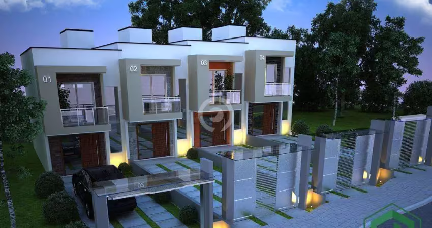 Casa à venda em novo hamburgo, petrópolis, com 2 quartos, com 83.14 m²