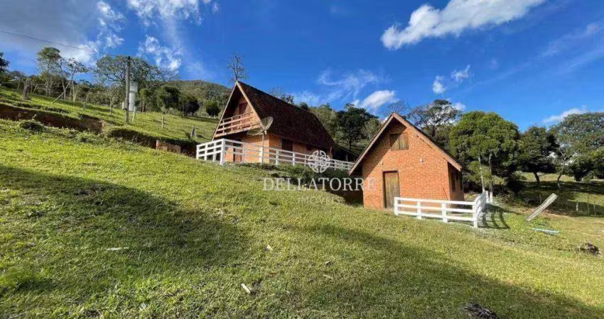 Sítio  com  2 chalés, 4 dormitórios, 21.000 mil metros quadrados, à venda, por r$ 630.000 - laranjeiras de caldas - caldas/mg