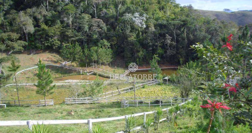 Propriedade rural multifamiliar, 4 casas, 2 lagos, açude, nascente, árvores frutíferas, à venda, 210.000 m² por r$ 450.000,00 - centro - sumidouro/rj