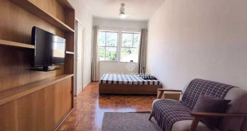 Kitnet mobiliada com 1 dormitório à venda, 19 m² por r$ 180.000 - alto - teresópolis/rj