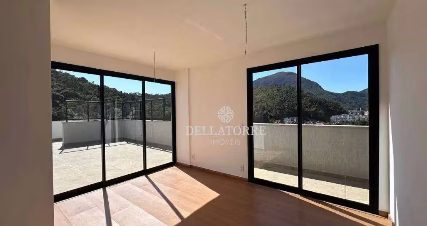 Cobertura com 2 quartos à venda, 146 m² por r$ 890.000 - várzea - teresópolis/rj