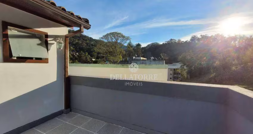 Cobertura com 3 quartos, 2 suítes, terraço, à venda, por r$ 580.000 - pimenteiras - teresópolis/rj