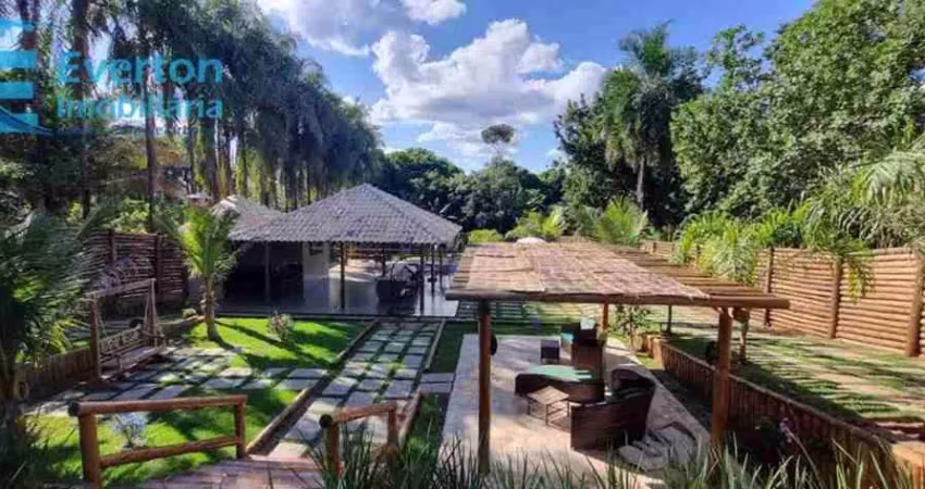Chácara diferenciada - moradia e lazer - condomínio miranda v - chácara medindo 1.500m2 rua acima da represa, apenas 28km de uberlândia