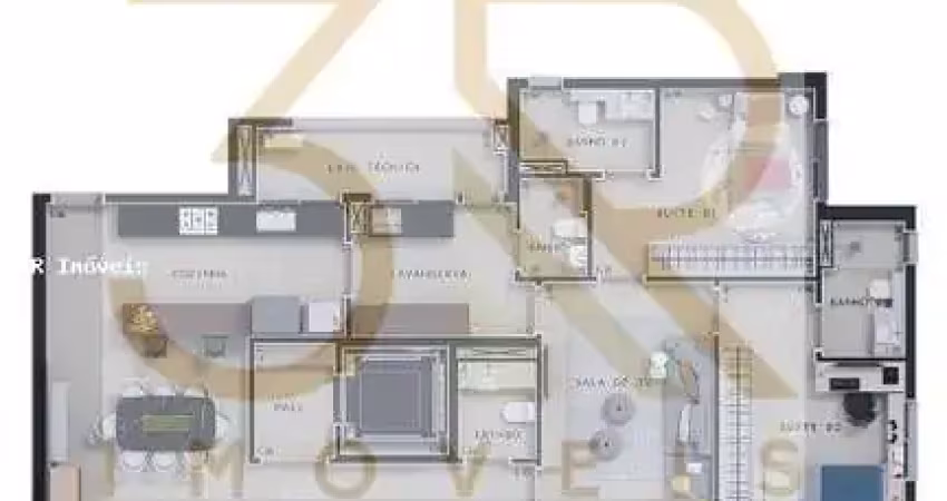 Apartamento com 3 quartos à venda na Rua Antônio Fregonesi, Bonfim Paulista, Ribeirão Preto
