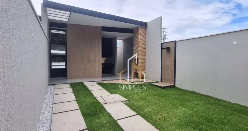 Casa com 3 suítes + lavabo  à venda, 116 m² por r$ 435.000 - messejana - fortaleza/ce