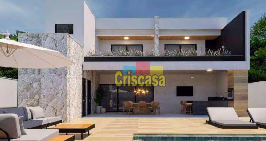 Casa com 5 dormitórios, 354 m² - venda por r$ 1.990.000,00 ou aluguel por r$ 10.420,00/ano - viverde ii - rio das ostras/rj