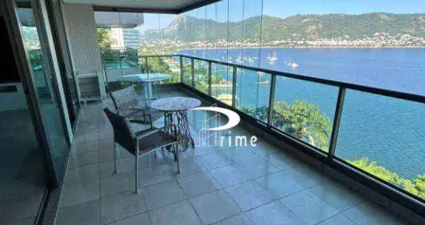 Apartamento com 4 dormitórios à venda, 280 m² por r$ 4.500.000 - são francisco - niterói/rj