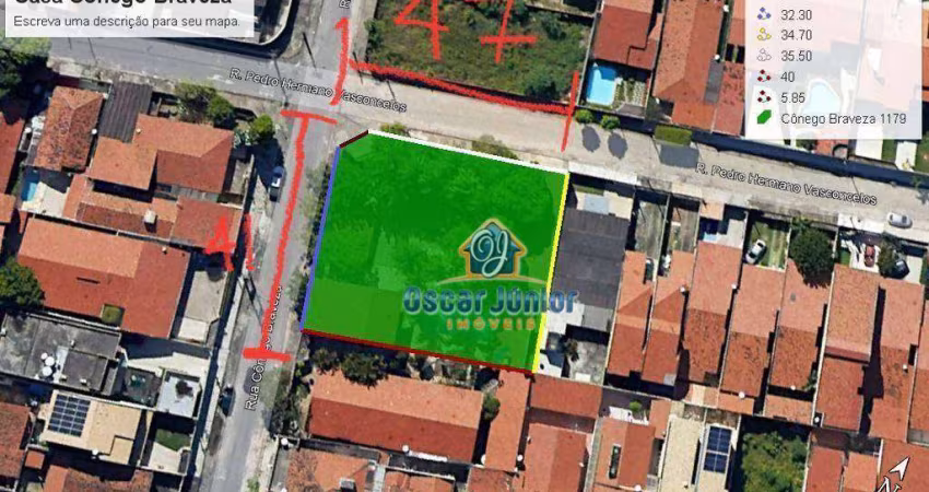 OPORTUNIDADE! Terreno de Esquina, 1927 m² por R$ 1.550.000 - Cidade dos Funcionários - Fortaleza/CE