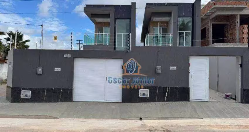 Casa duplex 3 quartos, suítes, 3 vagas + área gourmet no luzardo viana, maracanaú por r$ 499 mil