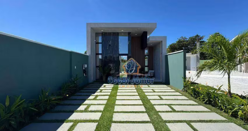 Casa alto padrão com 3 quartos à venda, 85 m² - aquiraz/ce por r$ 439.000,00