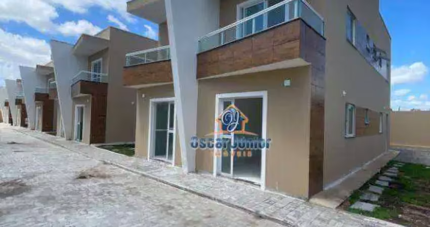 Casa duplex em condomínio fechado com 3 quartos (2 suítes), 92 m² por r$ 360.000 - grilo - caucaia/ce