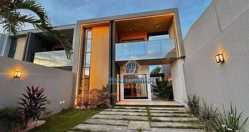 Casa duplex com 4 suítes à venda, 142 m² por r$ 759 mil - tamatanduba - eusébio/ce