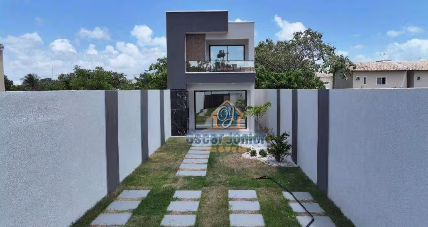 Casa duplex com 4 suítes à venda, 136 m² por r$ 729.900 mil - tamatanduba - eusébio/ce