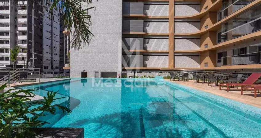 Apartamento novo, nascente/sul com 120m² com 3 suítes + 2 vagas no jardim oceania
