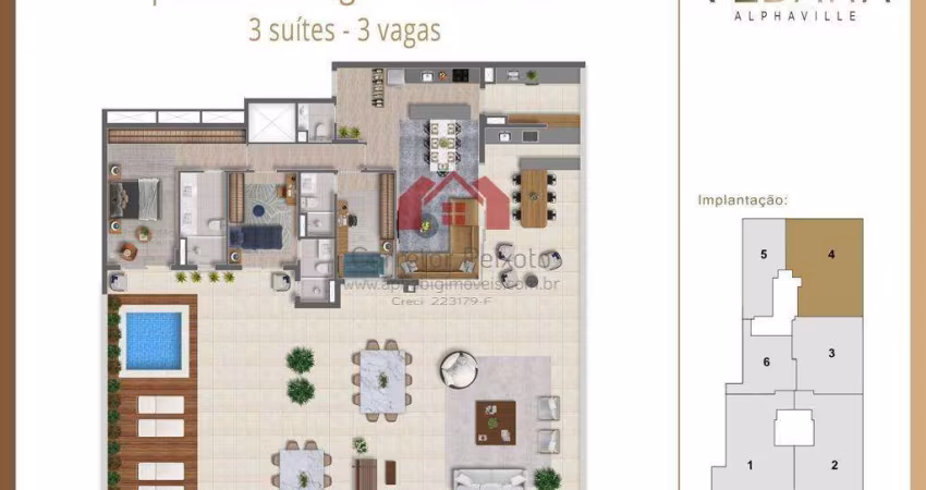 APARTAMENTO 3 SUITES ALPHAVILLE