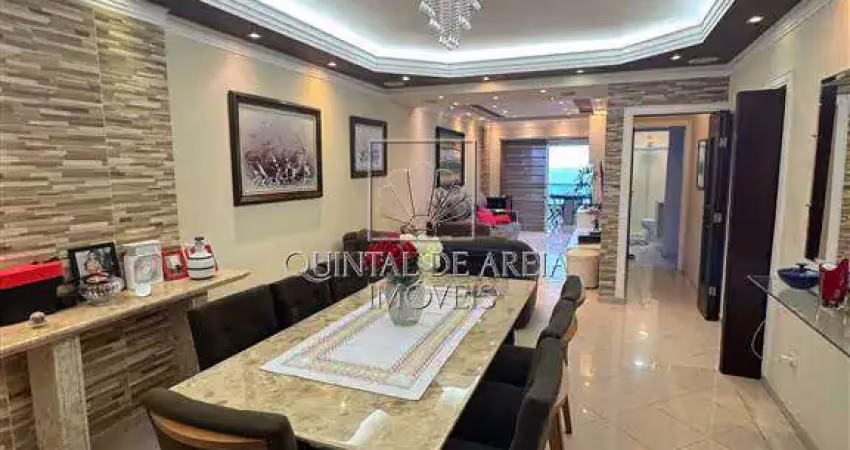 Apartamento com 3 quartos frente ao mar na guilhermina em praia grande