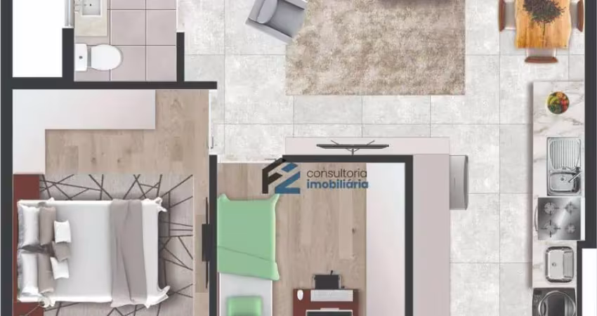 Apartamento à venda, 38 m² por r$ 250.000,00 - jardim ana maria - santo andré/sp