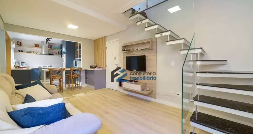 Cobertura com elevador e 3 dormitórios à venda, 170 m² por r$ 880.000 - nova gerti - são caetano do sul/sp