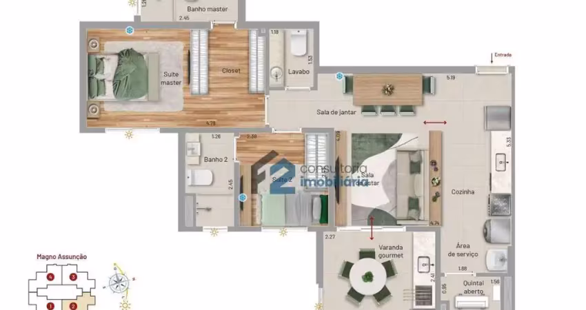 Apartamento à venda, 72 m² por r$ 640.000,02 - vila assunção - santo andré/sp