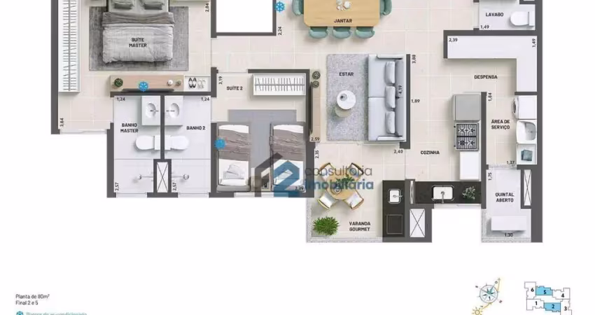 Apartamento à venda, 80 m² por r$ 885.000,02 - vila léa - santo andré/sp