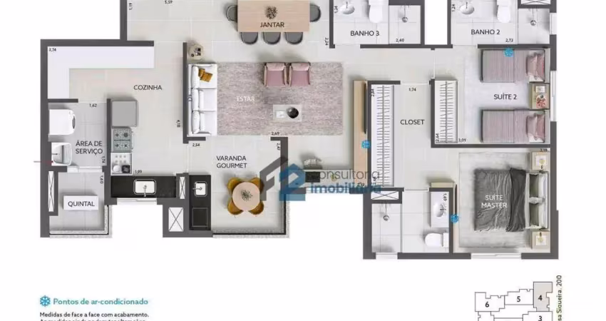 Apartamento à venda, 93 m² por r$ 890.000,02 - campestre - santo andré/sp