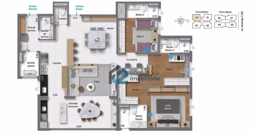 Apartamento à venda, 151 m² por r$ 2.250.000,02 - jardim do mar - são bernardo do campo/sp