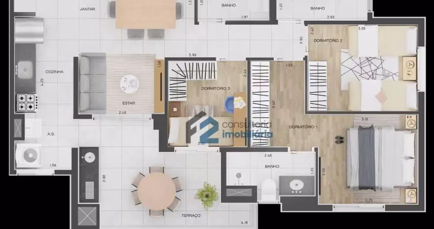 Apartamento à venda, 75 m² por r$ 750.000,00 - campestre - santo andré/sp