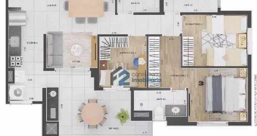 Apartamento à venda, 74 m² por r$ 805.000,00 - campestre - santo andré/sp