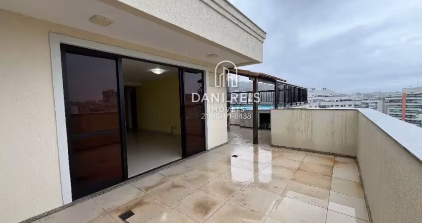 Cobertura linear de 3 quartos, suíte, piscina e 2 vagas.