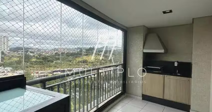 Apartamento com 2 quartos 1 suíte varanda com churrasqueira em alphaville
