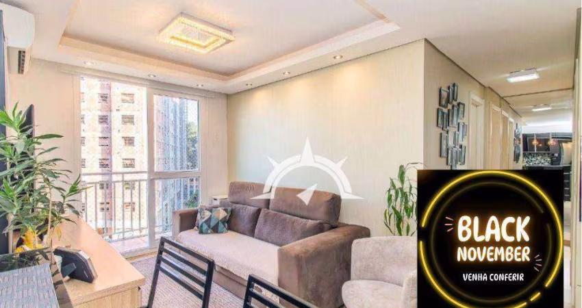 Lindo Apartamento Decorado Semi Mobiliado com 3 Dorm. a venda, com 72 m² por R$ 580.000 - Jardim Itu Sabará - Porto Alegre/RS