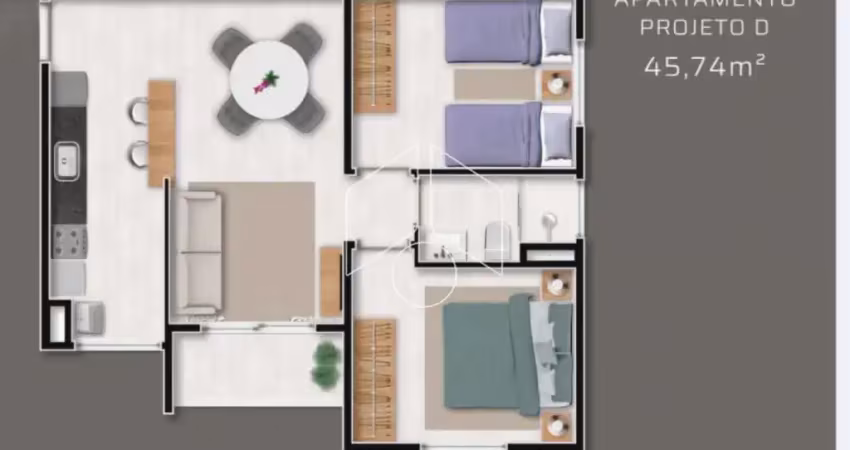 Apartamento com 2 quartos à venda na Rua Paulo Zangarini Pardo, Bloco 02, 63, Jardim Florença, Marília