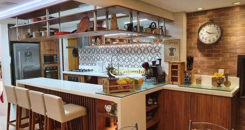 Apartamento com 3 dormitórios à venda, 115 m² - jardim - santo andré/sp