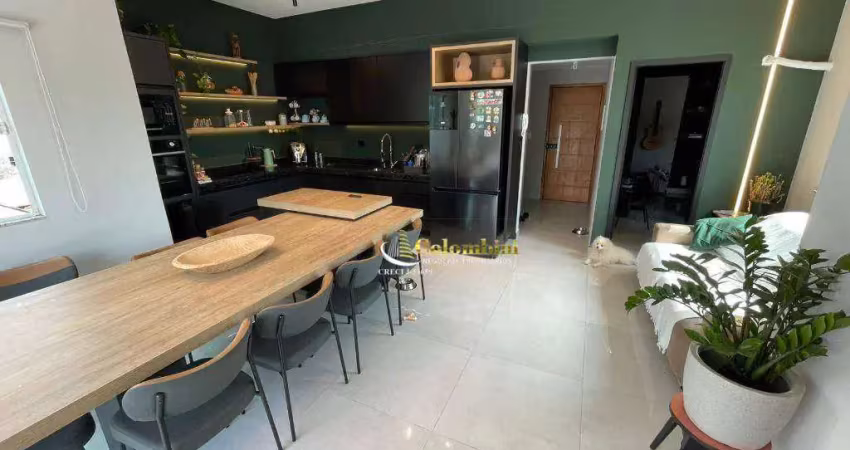 Cobertura com 4 dormitórios à venda, 177 m² - utinga - santo andré/sp