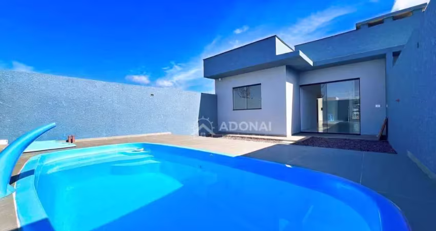 Casa com Piscina, 3 dormitórios à venda, 85 m² por R$ 530.000 - Eliana - Guaratuba/PR