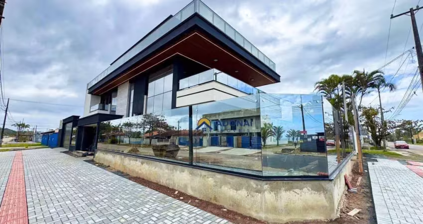 Casa de luxo com vista para o mar, 4 dormitórios à venda, 620 m² por r$ 4.900.000 - eliana - guaratuba/pr
