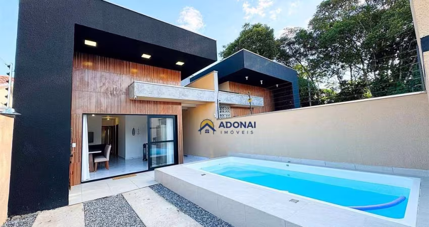 Casa Nova com Piscina, com 3 dormitórios à venda, 69 m² por R$ 550.000 - Eliana - Guaratuba/PR
